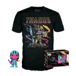 Funko Pop! & Tee Super Heroes: Marvel - Infinity Saga Thanos (Blacklight) Size: (S)