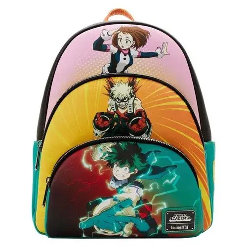 FU-LF-MHABK0012.jpg Funko Loungefly Anime: My Hero Academia - Triple Pocket Mini Backpack - Image 1