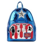 Funko Loungefly Super Heroes: Marvel - The Infinity Saga Captain America - Captain America Cosplay Mini Backpack (Metallic)