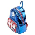 Funko Loungefly Super Heroes: Marvel - The Infinity Saga Captain America - Captain America Cosplay Mini Backpack (Metallic) - Image 4