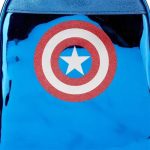 Funko Loungefly Super Heroes: Marvel - The Infinity Saga Captain America - Captain America Cosplay Mini Backpack (Metallic) - Image 5