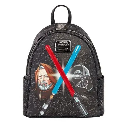 FU-LF-STBK0383.jpg Funko Loungefly! Star Wars: Light Sabers Darth Vader & Obi-Wan Light-Up Mini Backpack - Image 1