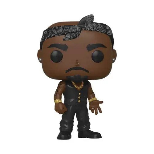 FU45432.jpg Funko Pop! Music: Rap - 2PAC -Tupack Shakur In Vest with Bandana #158 - Image 1