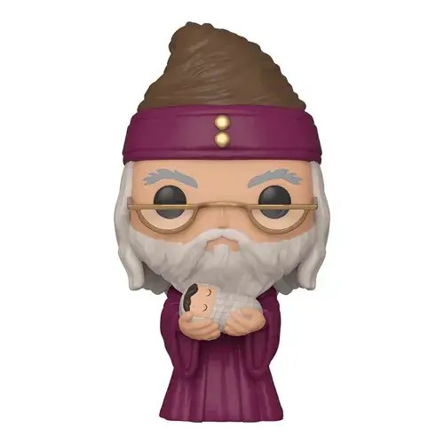 FU48067.jpg Funko Pop! Wizarding World: Harry Potter - Professor Albus Dumbledore with Baby Harry #115 - Image 1