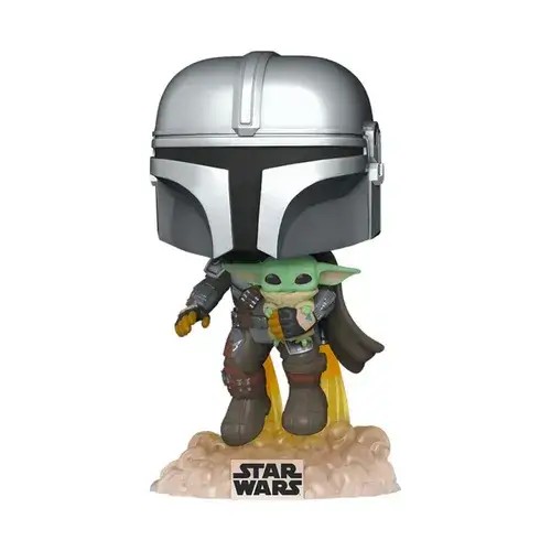 FU50959.jpg Funko Pop! Star Wars: The Mandalorian - The Mandalorian With Din Grogu (The Child) (Baby Yoda)& Jet #402 - Image 1