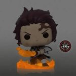 Funko Pop! Anime: Demon Slayer - Tanjiro Kamado (Hinokami Kagura Dance) (Glow in the Dark) (Exclusive) - Chase #874 - Image 3
