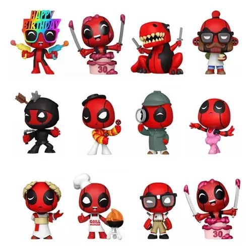FU55210.jpg Funko Mystery Mini Super Heroes: Marvel - Deadpool 30Th Anniversary (One Random Piece) - Image 1