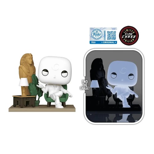 FU68730-Chase.jpg Funko Pop! Deluxe Super Heroes: Marvel - Moon Knight - Mr. Knight (Glow in the Dark) (Exclusive) - Chase #1199 - Image 1