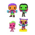 Funko Pop! Super Heroes: Marvel - Guardians of The Galaxy - Star Lord, Gamora, Groot & Rocket Raccoon 4-Pack (Blacklight) (Exclusive)