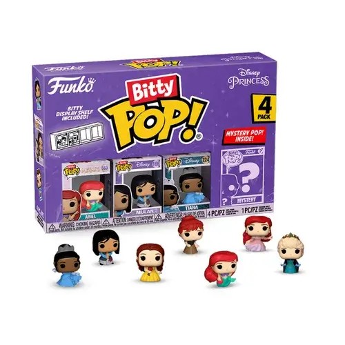 FU73027.jpg Funko Bitty Pop! Cartoon Animation: Disney Princess - Ariel 4-pack - Image 1