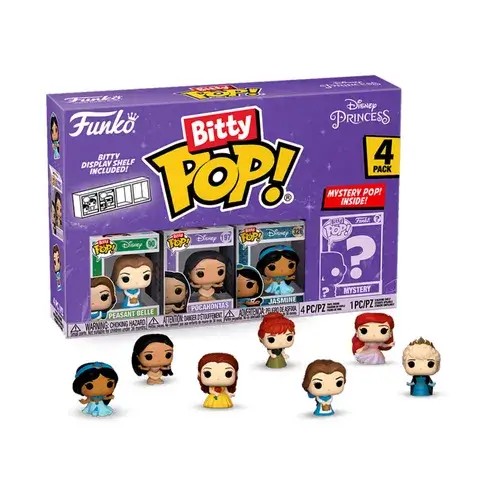 FU73028.jpg Funko Bitty Pop! Cartoon Animation: Disney Princess - Belle 4-Pack - Image 1