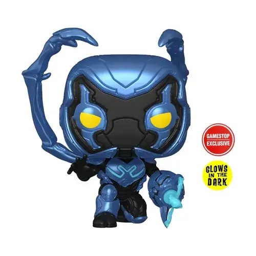 FU73598.jpg Funko Pop! Super Heroes: DC - Blue Beetle (Glow in the Dark) (Game Stop Exclusive) #1406 - Image 1