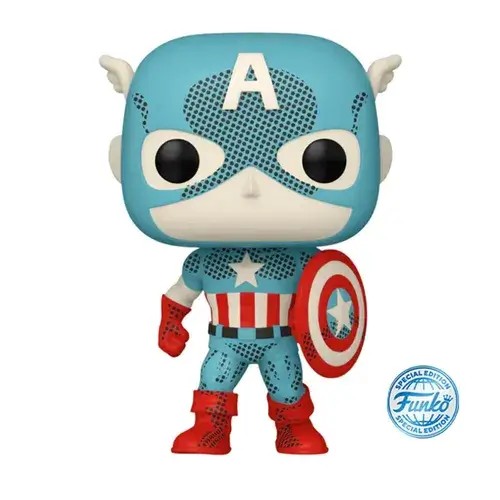 FU74479.jpg Funko Pop! Super Heroes: Marvel - Disney 100 - Retro Reimagined - Captain America (Exclusive) #1319 - Image 1