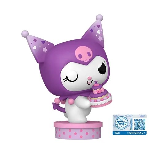 FU87169.jpg Funko Pop! Kawaii: Sanrio - My Melody 50th Anniversary Kuromi 20th Anniversary - Kuromi with Cake (Exclusive) #108 - Image 1