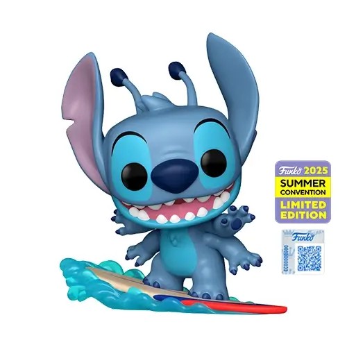 FU87949.jpg Funko Pop! Cartoon Animation: Disney - Lilo & Stitch - Surfing Stitch (San Diego Comic-Con 2025 Convention Exclusive) Shared Sticker SDCC 2025 #1594 - Image 1
