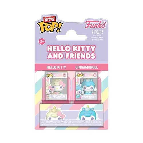 FU88928.jpg Funko Bitty Pop! Kawaii: Sanrio - Hello Kitty & Friends - Hello Kitty & Cinnamoroll 2-Pack (CDU12PCS) - Image 1