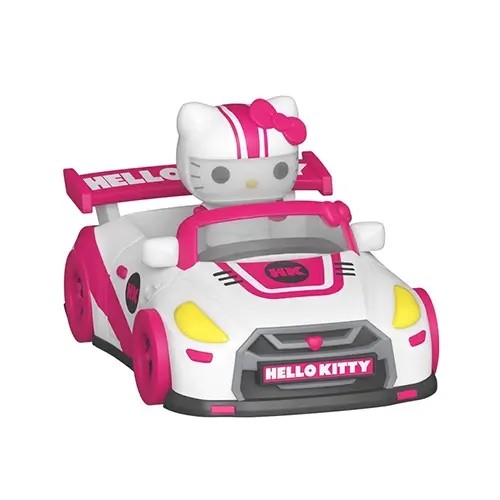 FU90111.jpg Funko Bitty Pop! Rides Cartoon Animation: Sanrio - Hello Kitty in Racecar - Image 1