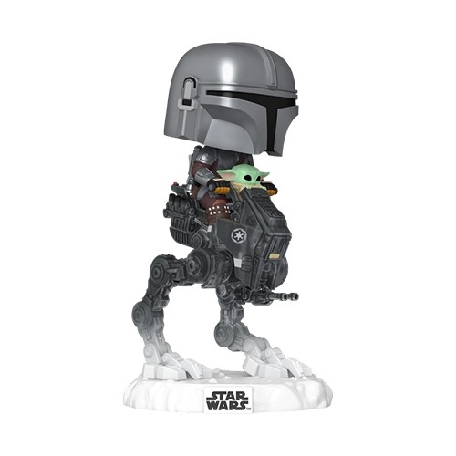 FU90812.jpg Funko Pop! Rides Deluxe Star Wars: The Mandalorian & Grogu - The Mandalorian with Grogu in Imperial Remnant AT-RT #837 - Image 1