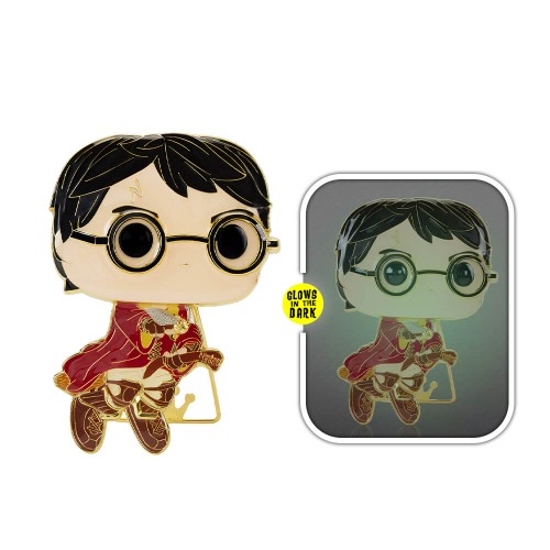 HPPP0027.jpg Funko Pop! Pin with Stand Wizarding World: Harry Potter - Harry Potter with Broom (Glow In The Dark) #23 - Image 1