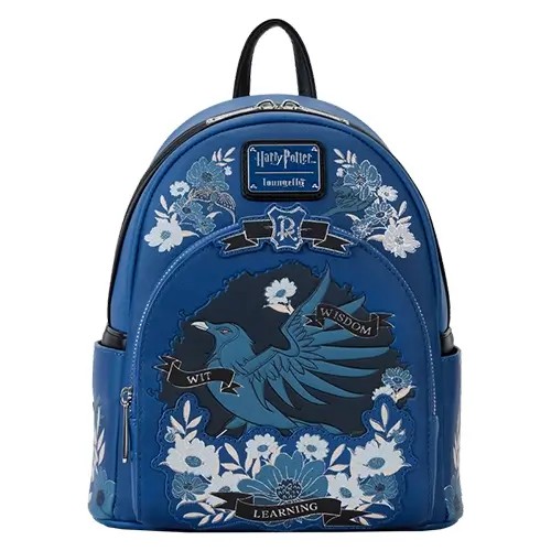 LF-HPBK0259.jpg Funko Loungefly! Wizarding World: Harry Potter - Ravenclaw House Floral Tattoo Mini Backpack - Image 1