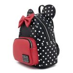 Funko Loungefly! Leather Cartoon Animation: Disney - Minnie Mouse Black & White Polka Dot Cosplay Mini Backpack - Image 2