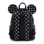 Funko Loungefly! Leather Cartoon Animation: Disney - Minnie Mouse Black & White Polka Dot Cosplay Mini Backpack - Image 5