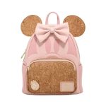 Funko Loungefly! Leather Cartoon Animation: Disney - Minnie Mouse Corkboard Pin Display Ears Mini Backpack with Pin